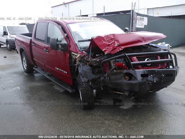 1N6BA0EC9BN317321 - 2011 NISSAN TITAN S/SV/SL/PRO-4X RED photo 1