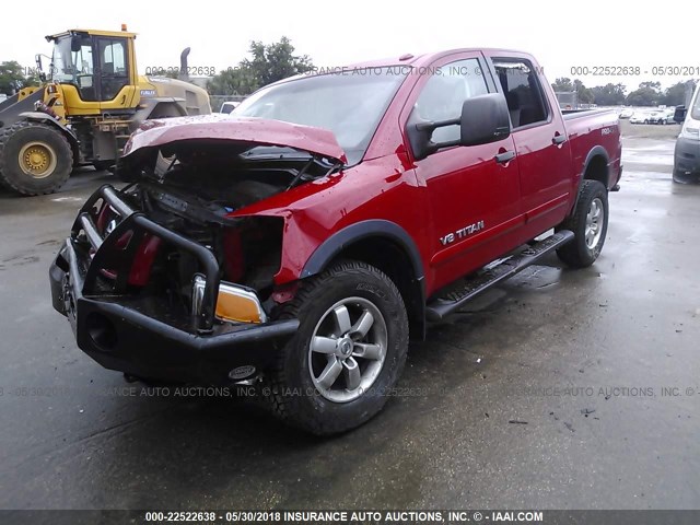 1N6BA0EC9BN317321 - 2011 NISSAN TITAN S/SV/SL/PRO-4X RED photo 2