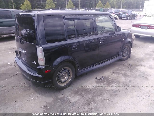 JTLKT324340166184 - 2004 TOYOTA SCION XB შავი ფოტო 4