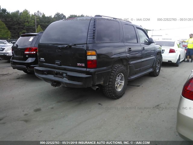 1GKEK63U84J199093 - 2004 GMC YUKON DENALI BLACK photo 4