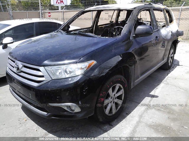 5TDZK3EH9CS061527 - 2012 TOYOTA HIGHLANDER SE BLACK photo 2