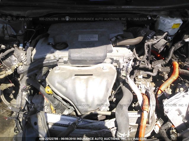 4T1BD1FK3CU005794 - 2012 TOYOTA CAMRY HYBRID/LE/XLE 灰色 照片 10