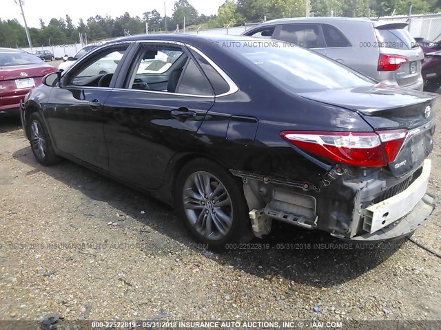 4T1BF1FK0FU491320 - 2015 TOYOTA CAMRY LE/XLE/SE/XSE BLACK photo 3