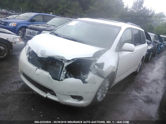 5TDYK3DC3GS754312 - 2016 TOYOTA SIENNA XLE/LIMITED WHITE photo 2