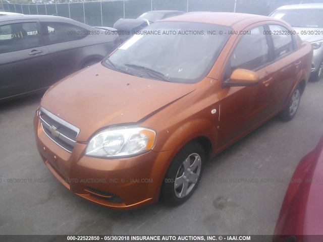 KL1TD56677B044013 - 2007 CHEVROLET AVEO LS ORANGE photo 2