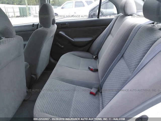 2HGES16304H618123 - 2004 HONDA CIVIC DX VP თეთრი ფოტო 8