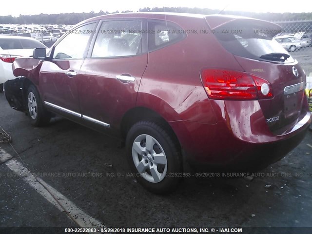 JN8AS5MT1DW021446 - 2013 NISSAN ROGUE S/SV RED photo 3