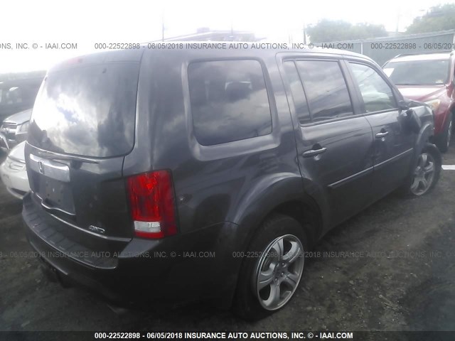 5FNYF4H7XDB057890 - 2013 HONDA PILOT EXLN BROWN photo 4