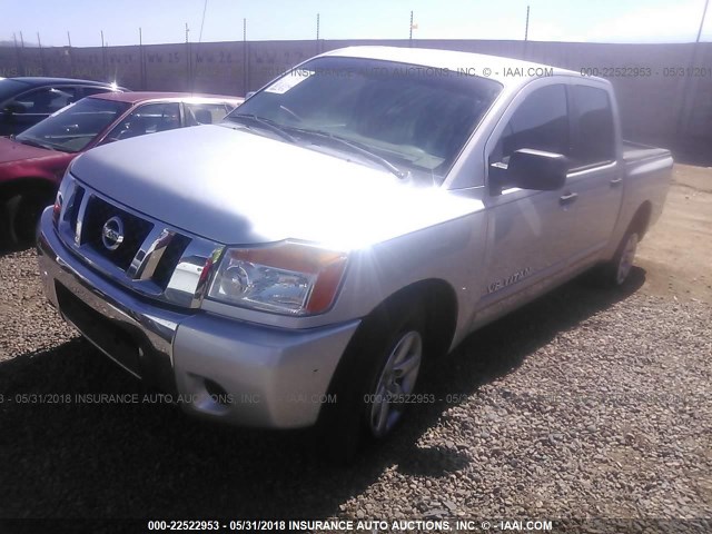 1N6AA07D78N312595 - 2008 NISSAN TITAN XE/SE/LE SILVER photo 2