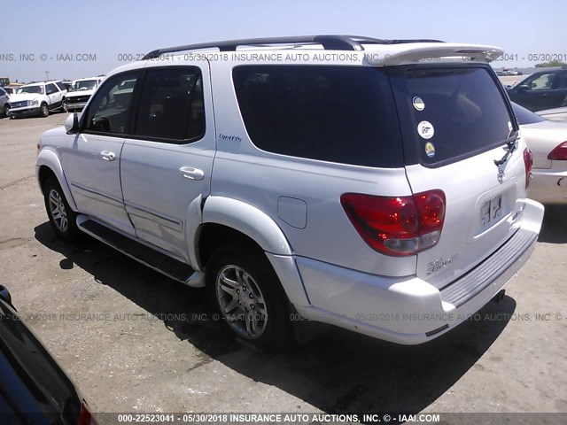 5TDBT48A55S254716 - 2005 TOYOTA SEQUOIA LIMITED WHITE photo 3