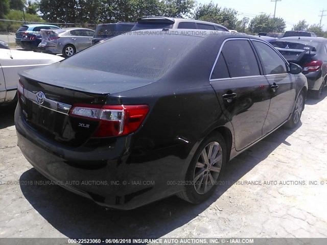 4T1BK1FK4CU005941 - 2012 TOYOTA CAMRY SE/XLE BLACK photo 4