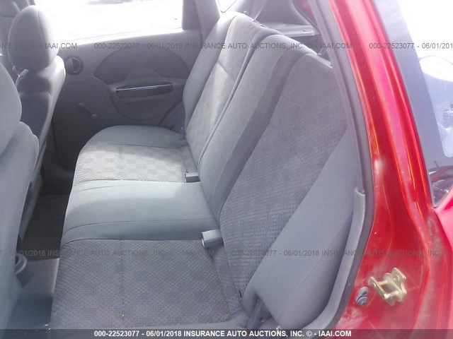 KL1TD626X5B301612 - 2005 CHEVROLET AVEO LS 红色 照片 8
