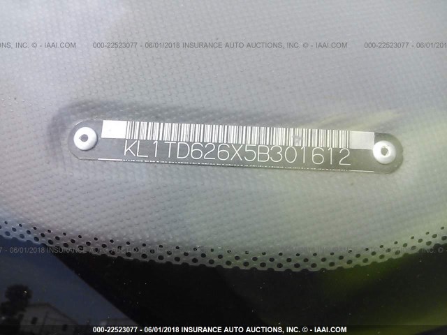 KL1TD626X5B301612 - 2005 CHEVROLET AVEO LS 红色 照片 9