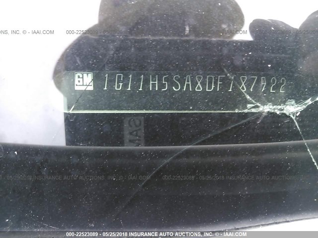 1G11H5SA8DF187922 - 2013 CHEVROLET MALIBU LTZ 白色 照片 9