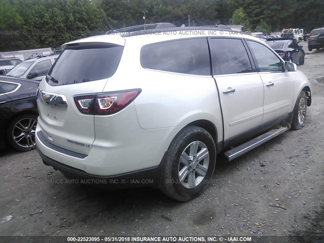 1GNKRHKD4EJ202085 - 2014 CHEVROLET TRAVERSE LT WHITE photo 4