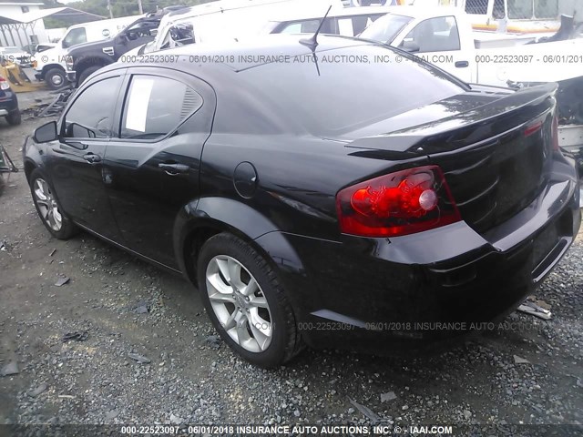 1C3CDZBG8DN552486 - 2013 DODGE AVENGER R/T BLACK photo 3