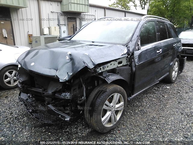 4JGDA5HB1EA270921 - 2014 MERCEDES-BENZ ML 350 4MATIC BLUE photo 2