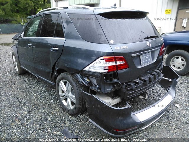 4JGDA5HB1EA270921 - 2014 MERCEDES-BENZ ML 350 4MATIC BLUE photo 3