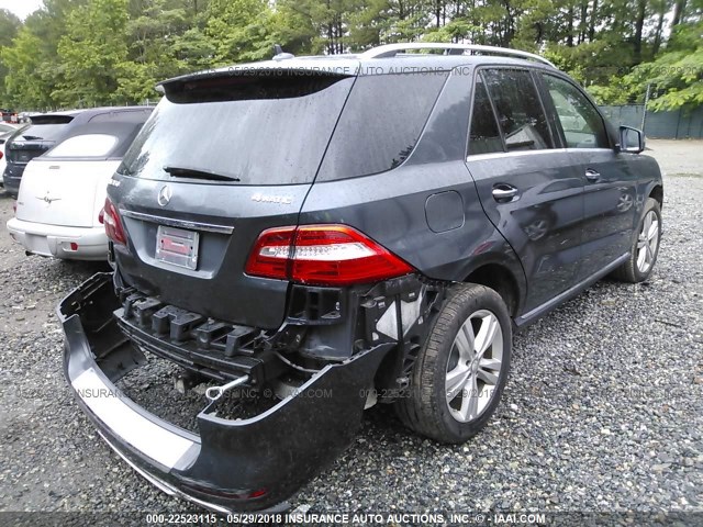 4JGDA5HB1EA270921 - 2014 MERCEDES-BENZ ML 350 4MATIC BLUE photo 4