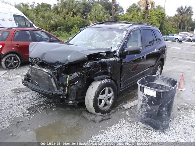 5NMSG13D87H122270 - 2007 HYUNDAI SANTA FE GLS BLACK photo 2