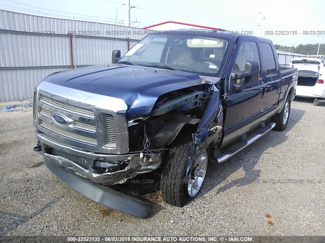 1FTSW21R49EB01882 - 2009 FORD F250 SUPER DUTY BLUE photo 2