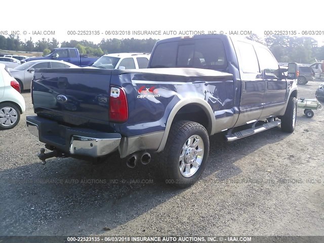 1FTSW21R49EB01882 - 2009 FORD F250 SUPER DUTY BLUE photo 4