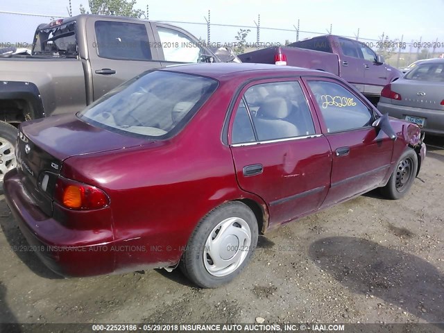 1NXBR12E2YZ355703 - 2000 TOYOTA COROLLA VE/CE/LE 红色 照片 4