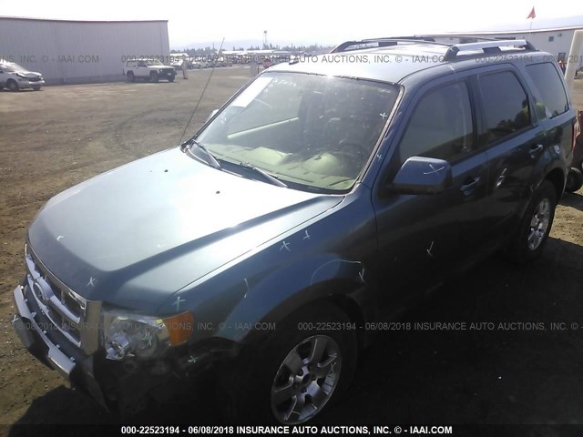 1FMCU9EG5CKA16291 - 2012 FORD ESCAPE LIMITED BLUE photo 2