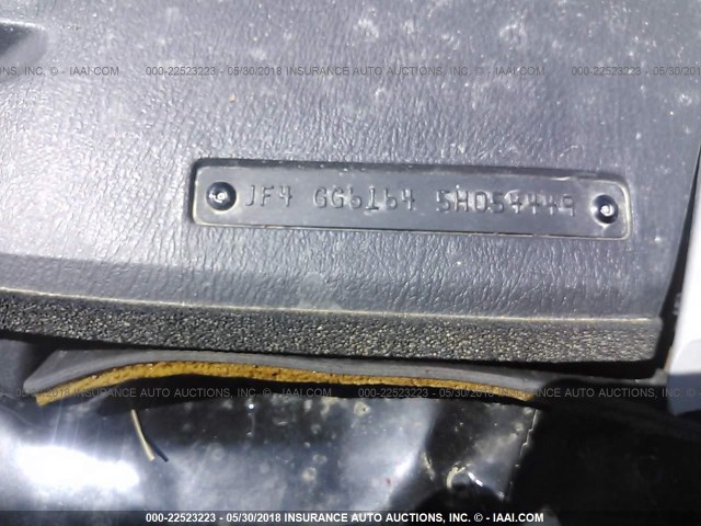 JF4GG61645H054449 - 2005 SAAB 9-2 LINEAR BLACK photo 9