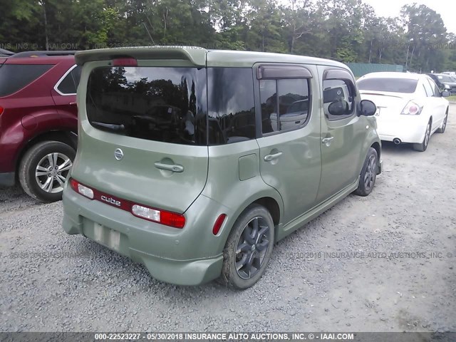 JN8AZ28R39T104202 - 2009 NISSAN CUBE S/SL GREEN photo 4