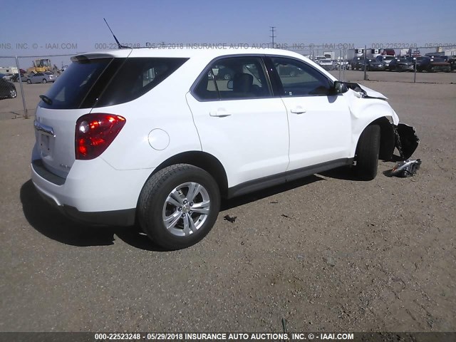 2GNALBEC2B1295272 - 2011 CHEVROLET EQUINOX LS WHITE photo 4