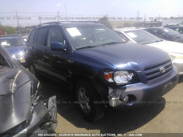 JTEEP21A650090519 - 2005 TOYOTA HIGHLANDER LIMITED BLUE photo 1