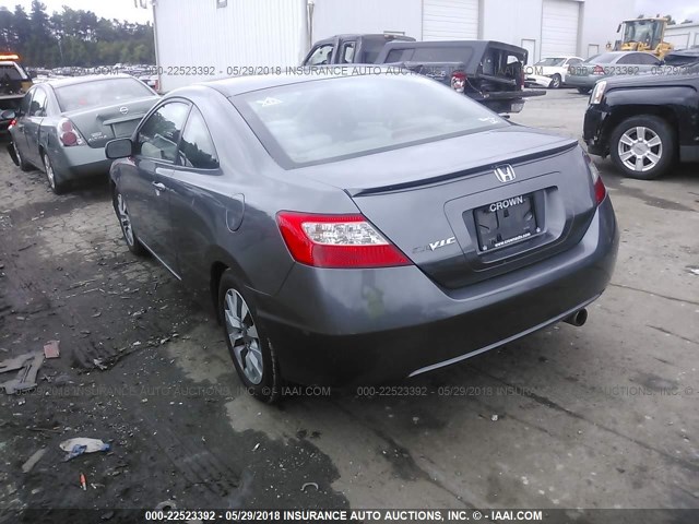 2HGFG12999H512910 - 2009 HONDA CIVIC EXL GRAY photo 3
