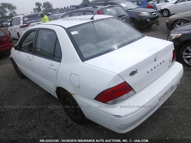 JA3AJ26E52U013921 - 2002 MITSUBISHI LANCER ES WHITE photo 3