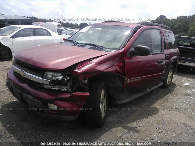 1GNES16S136219198 - 2003 CHEVROLET TRAILBLAZER EXT RED photo 2