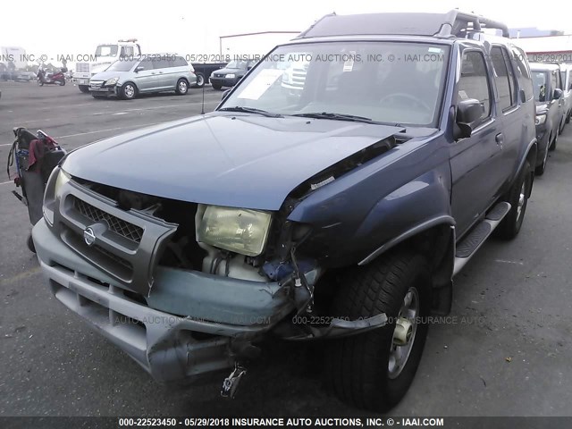 5N1ED28T31C506177 - 2001 NISSAN XTERRA XE/SE Dark Blue photo 2