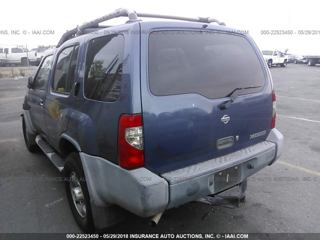 5N1ED28T31C506177 - 2001 NISSAN XTERRA XE/SE Dark Blue photo 3