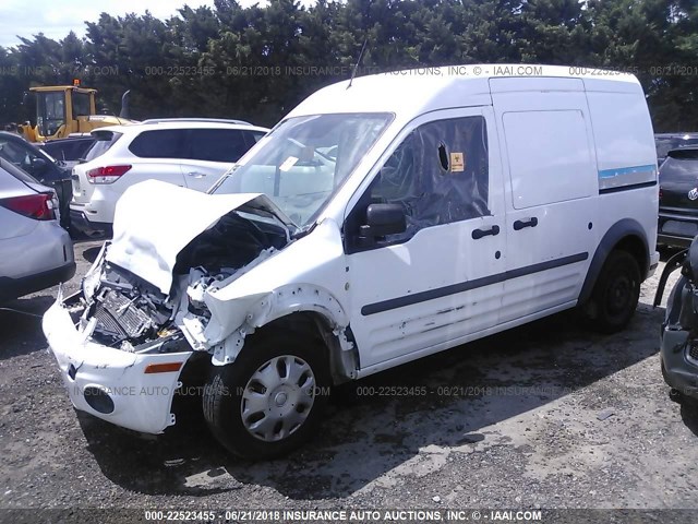 NM0LS7BN3AT018546 - 2010 FORD TRANSIT CONNECT XLT WHITE photo 2