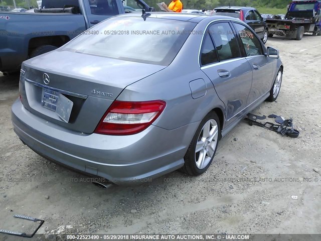 WDDGF8BB0AF442159 - 2010 MERCEDES-BENZ C 300 4MATIC GRAY photo 4