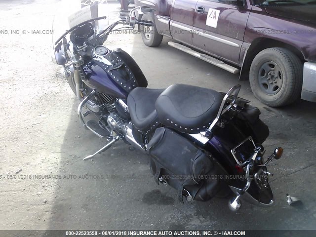 JYAVM01E21A029222 - 2001 YAMAHA XVS65 A PURPLE photo 3