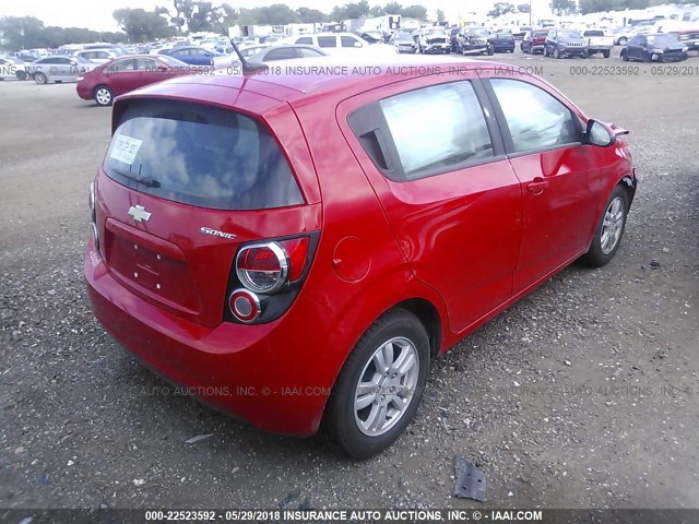 1G1JB6SH3C4219349 - 2012 CHEVROLET SONIC LS 红色 照片 4