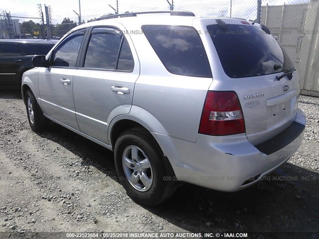 KNDJD735195872048 - 2009 KIA SORENTO LX/EX SILVER photo 3