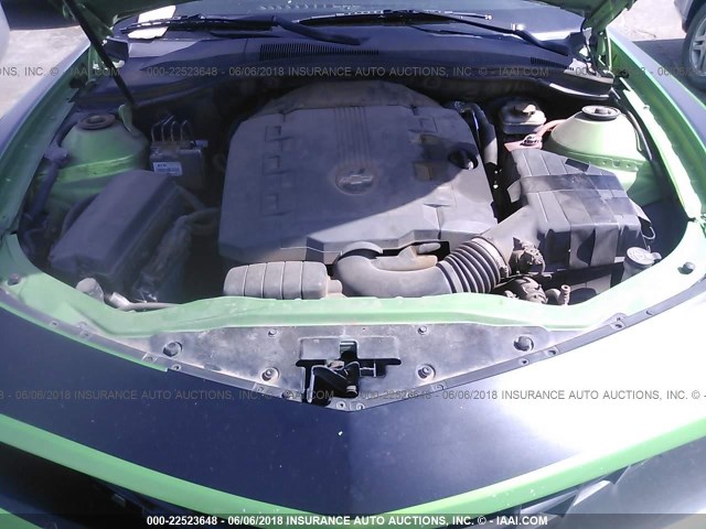 2G1FA1ED2B9125348 - 2011 CHEVROLET CAMARO LS GREEN photo 10