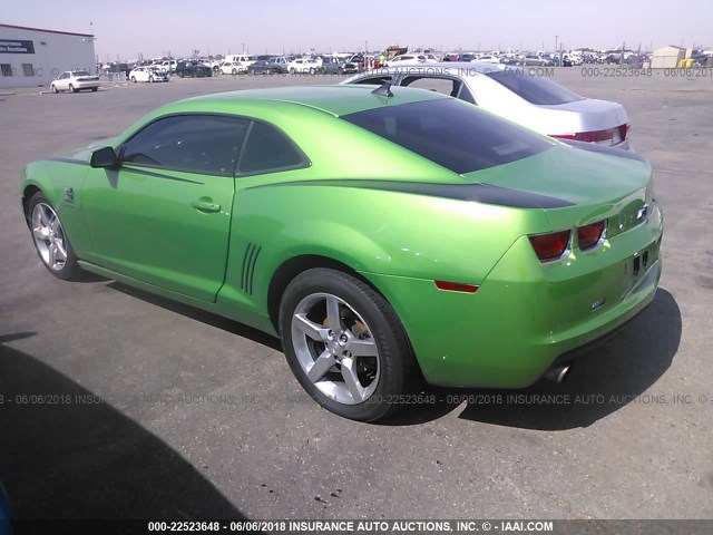 2G1FA1ED2B9125348 - 2011 CHEVROLET CAMARO LS GREEN photo 3