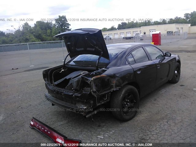 2B3CL1CT4BH565304 - 2011 DODGE CHARGER POLICE BLACK photo 4