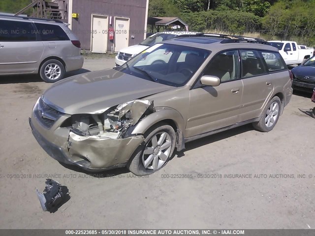 4S4BP62C087350242 - 2008 SUBARU OUTBACK 2.5I LIMITED TAN photo 2