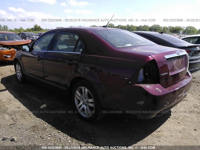 3FAHP08Z87R220410 - 2007 FORD FUSION SEL MAROON photo 3