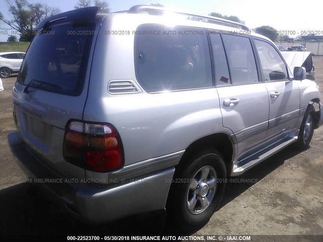 JTEHT05J922028653 - 2002 TOYOTA LAND CRUISER  SILVER photo 4