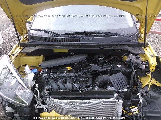 KNDJP3A58F7145752 - 2015 KIA SOUL + YELLOW photo 10