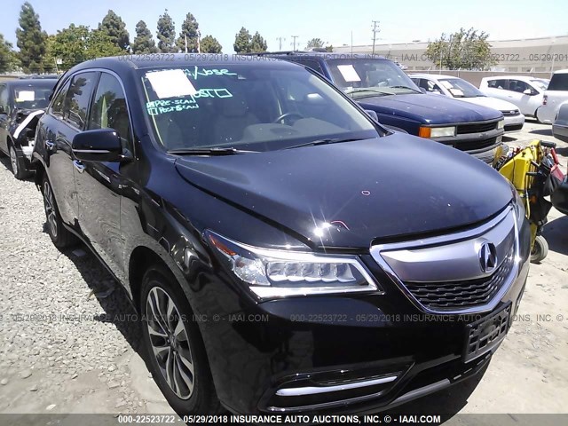 5FRYD4H4XGB031465 - 2016 ACURA MDX TECHNOLOGY BLACK photo 1